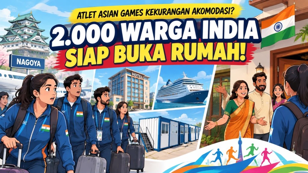 Akomodasi Asian Games Bermasalah, 2.000 Warga India Siap Tampung&nbsp;Atlet!