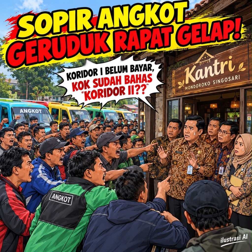 Sopir Angkot Malang Geruduk Rapat “Gelap” Trans Jatim Koridor II! Kompensasi Koridor I Masih&nbsp;Nunggak?