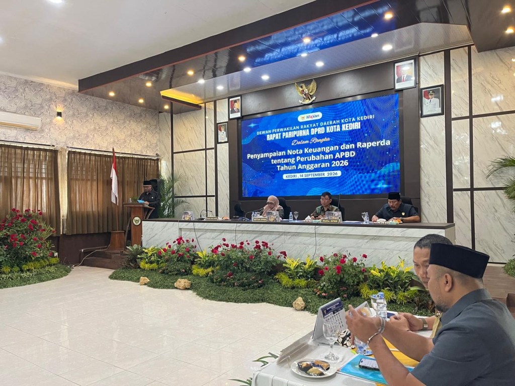 DPRD Kota Kediri Gelar Paripurna Pembacaan Nota Keuangan Rancangan Perubahan APBD&nbsp;2026