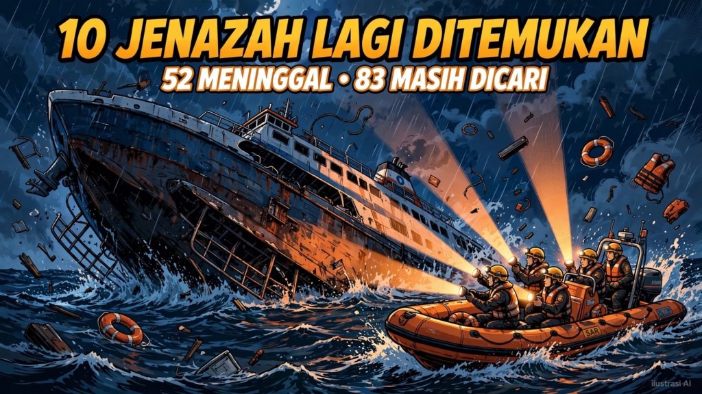 Pencarian Hari Ke-13 KM Virgo Transport 8: 10 Jenazah Ditemukan, Korban Jiwa Capai 52&nbsp;Orang
