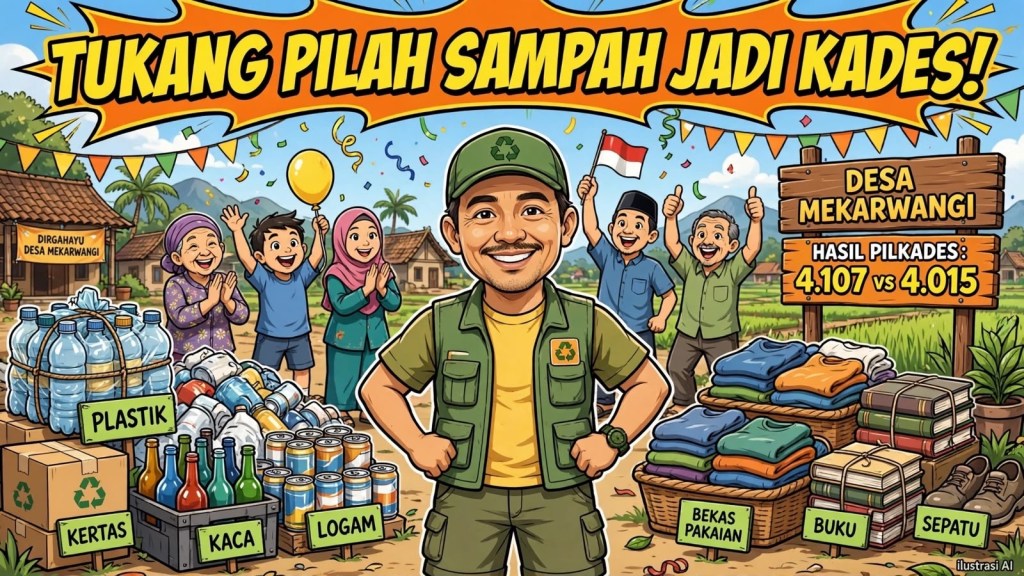 Kalahkan Petahana dengan Selisih 92 Suara, Tukang Pilah Sampah di Bekasi Menang Pilkades&nbsp;2026