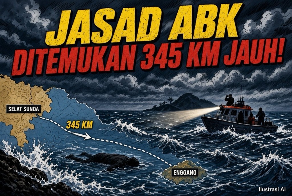 Kabar Terbaru: Jasad ABK Kapal yang Angkut 5 Jurnalis Hilang di Selat Sunda Ditemukan 345 Km di Pulau&nbsp;Enggano