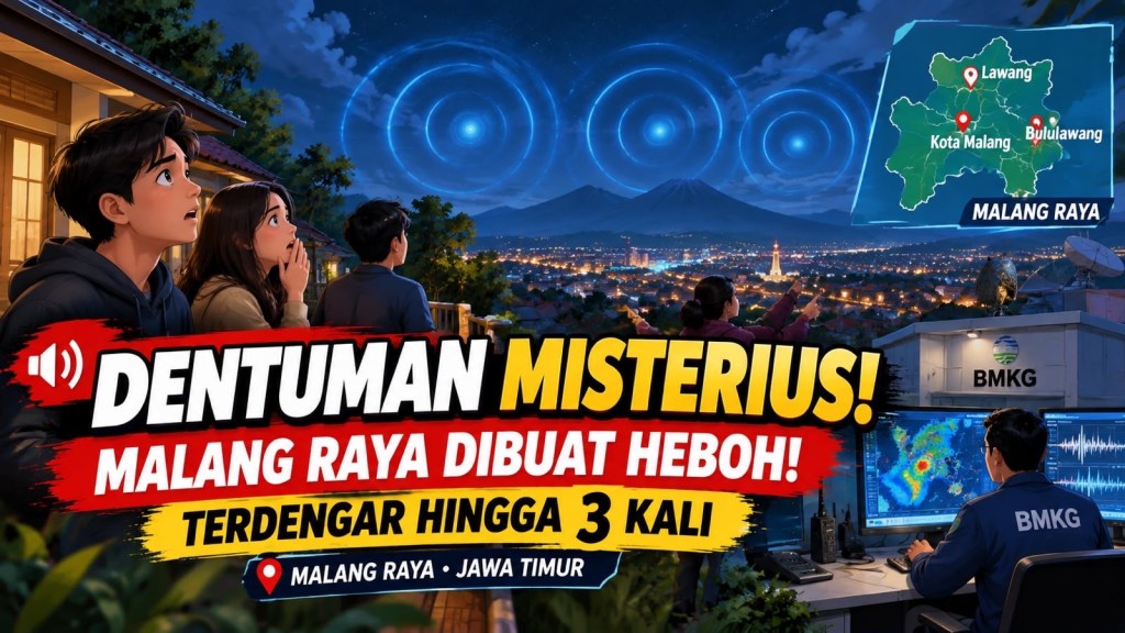 DENTUMAN MISTERIUS GEGERKAN MALANG RAYA! Terdengar Sampai 3 Kali, Warga Dibuat&nbsp;Kaget