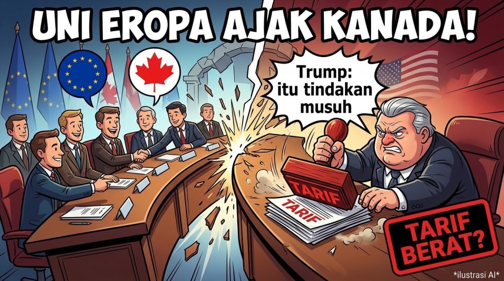 Gila! Uni Eropa Ajak Kanada Jadi “Anggota Asosiasi”, Trump Langsung Ancam Tarif&nbsp;Berat