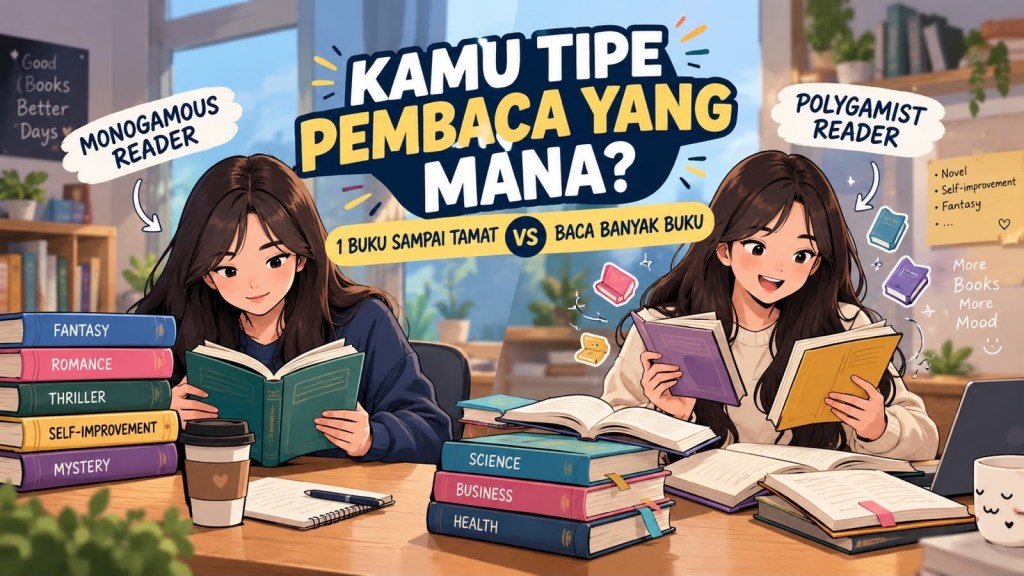 TERNYATA GAYA BACA KAMU PUNYA “TIPE”?! 📚 Kamu Monogamous atau Polygamist&nbsp;Reader?