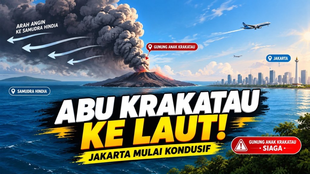ABU ANAK KRAKATAU MULAI MENJAUH! Jakarta dan Sejumlah Wilayah Kini Lebih&nbsp;Kondusif