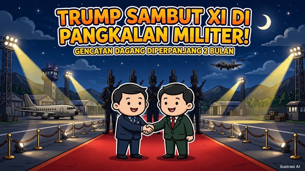 Donald Trump Sambut Xi Jinping di Pangkalan Militer, Gencatan Perdagangan AS-China Diundur 2&nbsp;Bulan